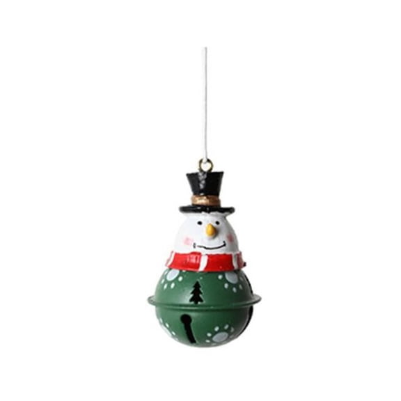 EUDIDV Hanging Decor Santa Claus Snowman Bell Pendant Iron Bell Decoration Christmas Tree Pendant Decoration Xmas Decorative
