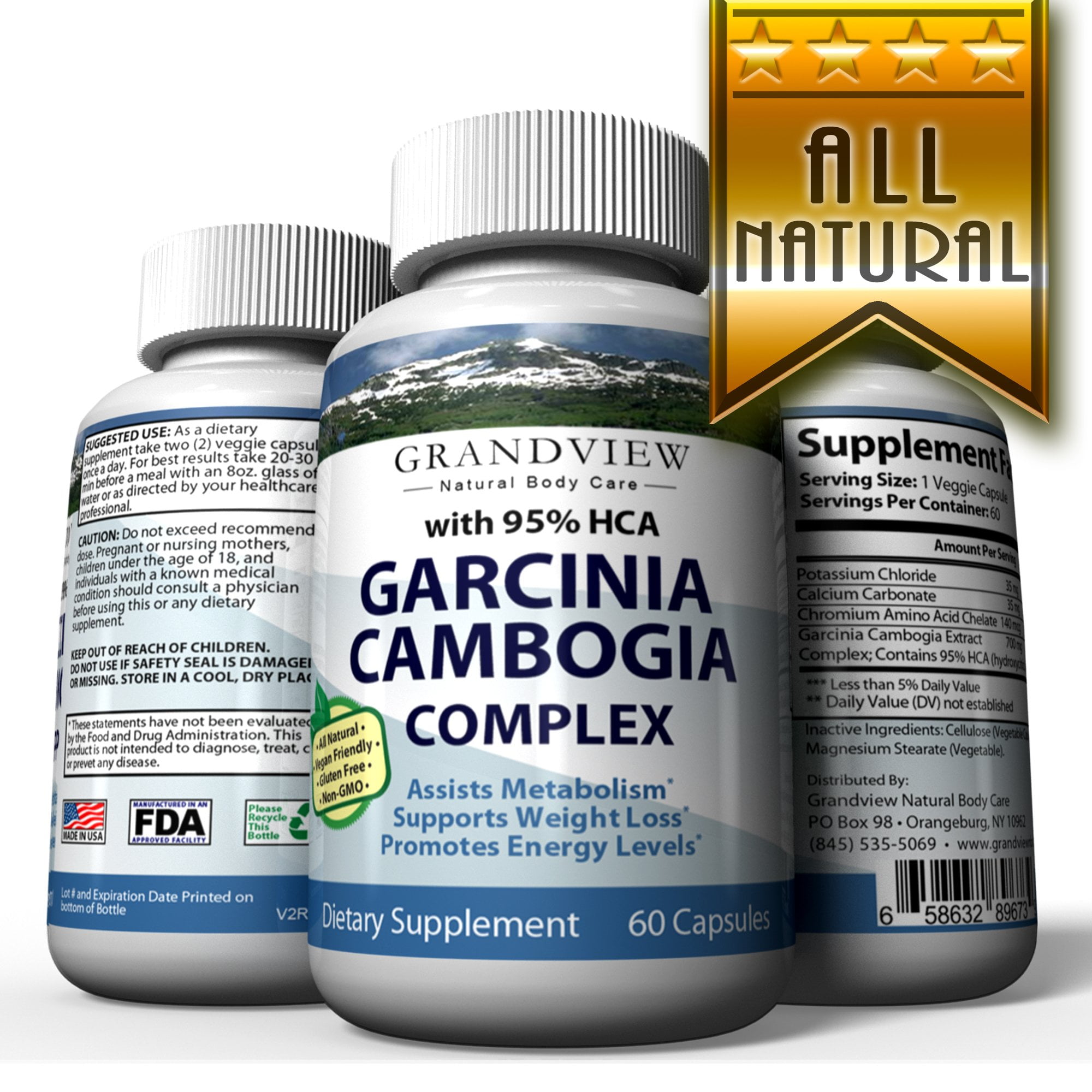 Garcinia Cambogia Extract with 95 HCA Natural Appetite Suppressant