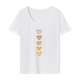 thumbnail image 1 of Camiseta para mujer verano suave cuello redondo camiseta para playa trabajo regalo del día de San Valentín S, 1 of 7