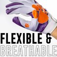 thumbnail image 6 of Franklin Sports Clemson Tigers Kids Football Receiver Gloves - Youth Official NCAA College Team Football Gloves - Silicone Palm Receiver Gloves for Kids Ages 7 -10 - Youth Small/Extra Small, 6 of 8