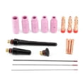 thumbnail image 2 of Welding Nozzle,Electrode Clamp,Clamp Slot, ,Tungsten Needle,17Pcs Set Of Welding Nozzle Tool Set For Torch 17/18/26, 2 of 8