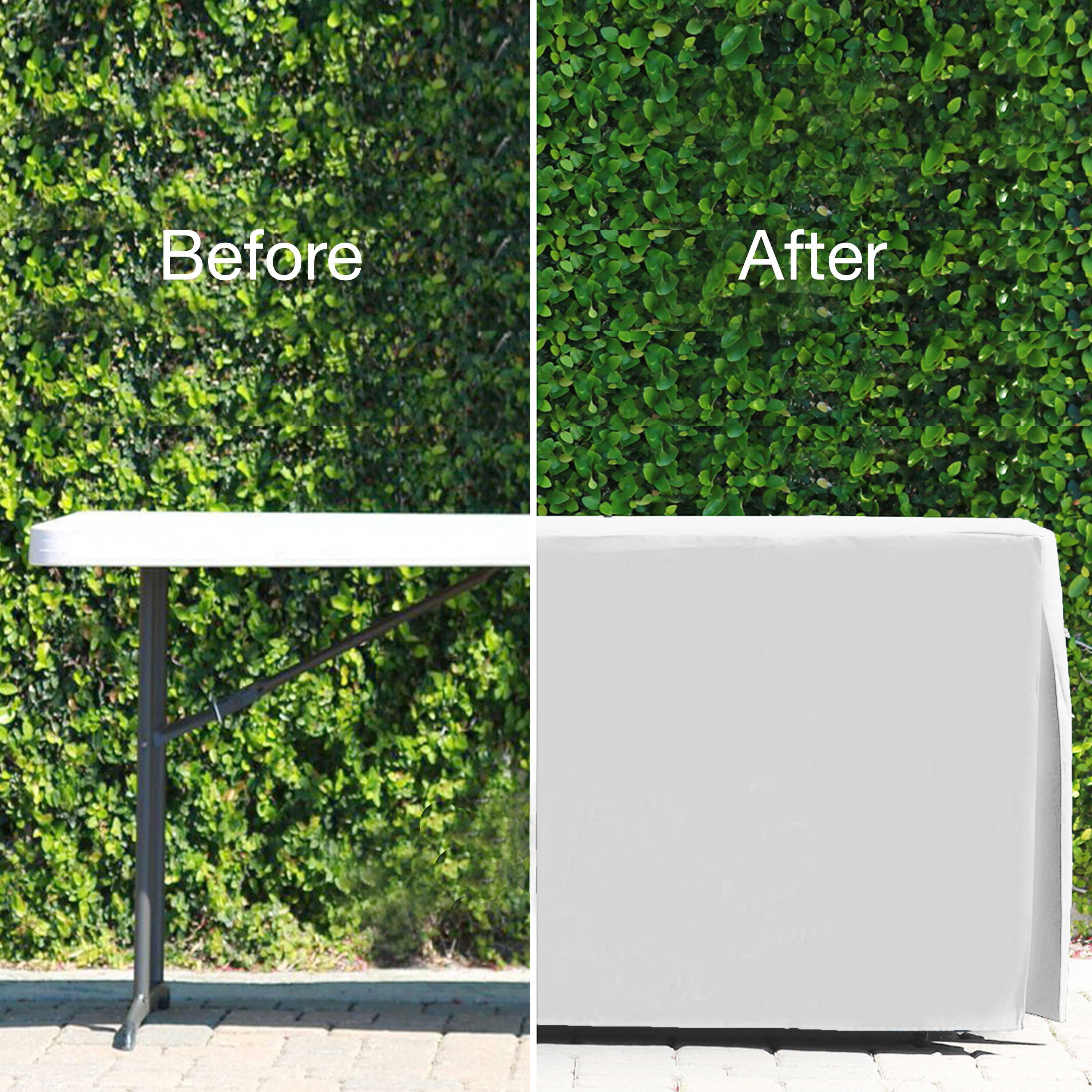 Tablevogue 96" x 30" Fitted Tablecoth Cover, Multiple Colors and Sizes Available