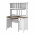 thumbnail image 1 of Pemberly Row Engineered Wood Small Computer Desk with Hutch - White/Shiplap Gray, 1 of 7