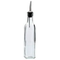 HUBERT® Olive Oil Bottle with Stainless Steel Pourer 8 oz Clear Glass