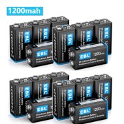 EBL 9V Batteries (16 Pack), Non-Rechargeable Batteries - 9 Volts Lithium Battery