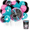 Party City Music Theme Party Balloon Decorations, Party Supplies, Includes Curling Ribbon, Favor Cup, 27 Pieces