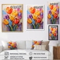 thumbnail image 4 of Designart "Colorful Tulip Array III" Tulips Floater Framed Wall Art Prints, 4 of 5