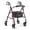 Burgundy, variant on Medline Steel Rollator Walker with Seat for Seniors, Foldable, Burgundy
