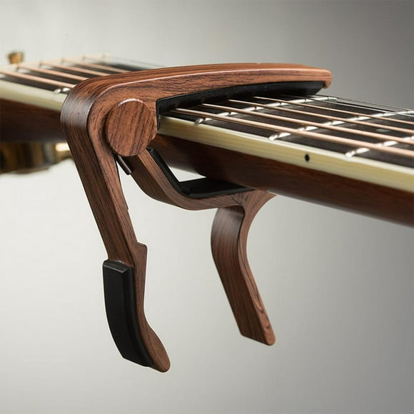 Guitar Capo Quick Change Acoustic Guitar Accessories Trigger Capo (Rose Wooden Grain)