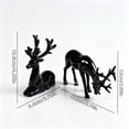 thumbnail image 2 of LEFXSMR Christmas Reindeer Decor, 2pcs Electroplated Deer Figurine, Reindeer Christmas Decorations Indoor for Mantel Tabletop Storefront Window, 2 of 7