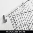 thumbnail image 3 of mDesign Portable Metal Wire Wall Mount Hanging Storage Basket, 2 Pack, Chrome, 3 of 8