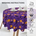 thumbnail image 4 of Halloween Tablecloth Round 60 Inch Boo Purple Table Cover Pumpkin Bat Themed Waterproof Wipeable Table Cloth for Party Picnic Kitchen Home Decoration, 4 of 6