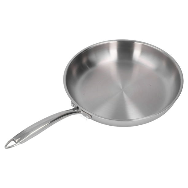 Sartén De Acero Inoxidable, Sartén De Acero Inoxidable 304 Con Fondo De 3 Capas, Ergonómico Tortillas Para Cocinar, Dorar, Huevos Revueltos, Para Saltear Verduras, Curry