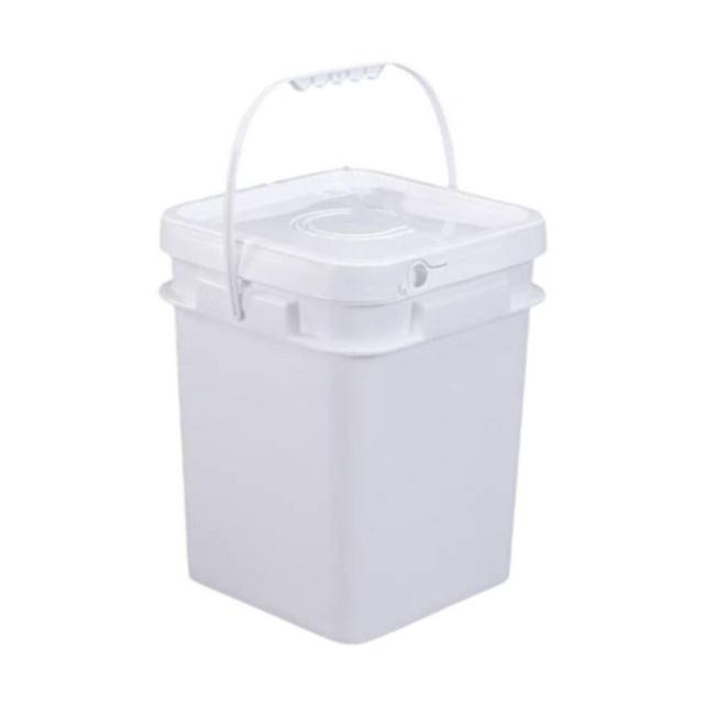 Cubo cuadrado para almacenamiento de alimentos, práctico, resistente, portátil, versátil con asa, cubo de pintura para pintura del hogar y la cocina 13L