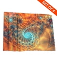thumbnail image 2 of DouZhe Polyester Placemats Ensemble de 4, Mystérieux Motif de Vortex Fractal Mathématiques Résistant à la Chaleur Place Mats pour Table à Manger, 12 "x 18", 2 of 6