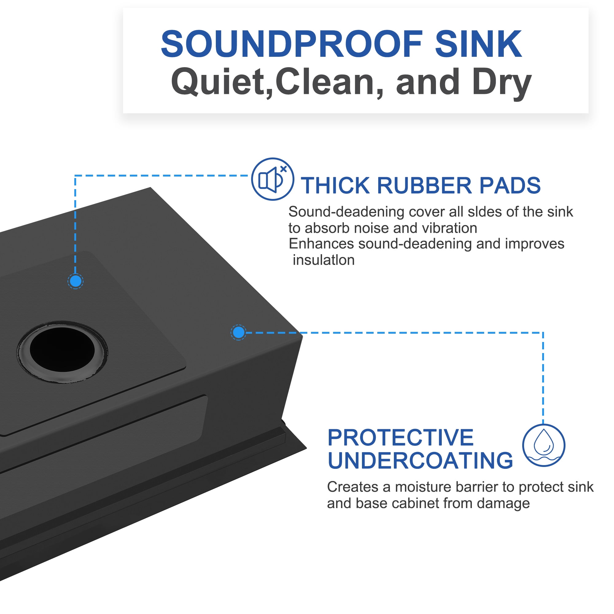 36" x 22" Drop in Gunmetal Black Kitchen Sink, 16Gauge  Stainless Steel Sink, Drop Workstation Sink, Topmount Single Bowl Sink with Integrated Ledge