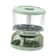 thumbnail image 3 of Dispensador de Cereales Dispensador de Cubo de Arroz, Contenedor de Arroz Giratorio de 6 degree, Caja de Almacenamiento de Arroz Impermeable Automática Par Verde Sunnimix contenedor de almacenamiento de arroz, 3 of 8