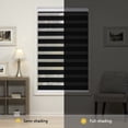 thumbnail image 4 of AOSKY Zebra Blinds Windows Roller Shades for Window Zebra Blinds for Windows Cordless Shades and Blinds Room Darkening Shades for Home, Office（W30 X H72, Black), 4 of 6