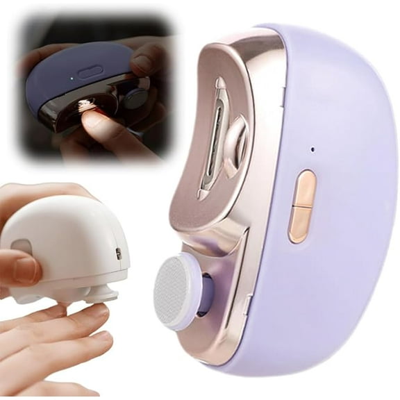 Electric Nail Clippers for Seniors Nail Clipper Trimmer,2025 Upgraded 3 in 1 Automatic Electric Nail Clipper with Polishing,Automatic Nail Clipper for Senior Adults Students Baby (Purple*)