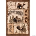 thumbnail image 2 of Brown Cabin with Moose and Bear Animal Wildlife Area Rug (3' 9" x 5' 1"), 2 of 7