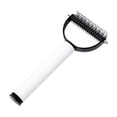 thumbnail image 2 of Peine desenredante de doble cara para perros y gatos, herramienta para eliminar el subpelo de pelo largo y corto, cepillo de acicalamiento ergonómico para razas pequeñas y grandes., 2 of 6
