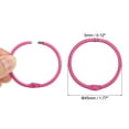 thumbnail image 2 of Unique Bargains 45mm Loose Leaf Binder Rings, 18 Pack 3mm Metal Flash Card Book Binding Rings for Key Chain Card Scrapbooks, Pink, 2 of 7