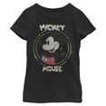 thumbnail image 1 of Disney Characters Happy Mickey Girl's Solid Crew Tee, Black, X-Large, 1 of 4