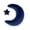 Navy, variant on Onechionede Moon Decorative Pillow 22 "x 10" Navy Blue Breathable