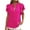 Pink, variant on Wenyuyu Women's Chiffon Blouses Ruffle Short Sleeve Deep V Neck Tops Summer Casual Comfy Office Tunic Shirts Hot Pink XL