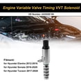 thumbnail image 2 of Solenoide de Válvula de Tiempo Variable del Motor VVT de Unique Bargains para Hyundai Elantra 2012-2016, Válvula de Control de Aceite del Árbol de Levas No.243552E100 Tono Negro Plateado 1 pieza, 2 of 6