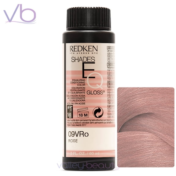 Redken Shades EQ Demi-Permanent Equalizing Conditioning Color Gloss, Ammonia-Free (09VRo (9VRo) - Rose)