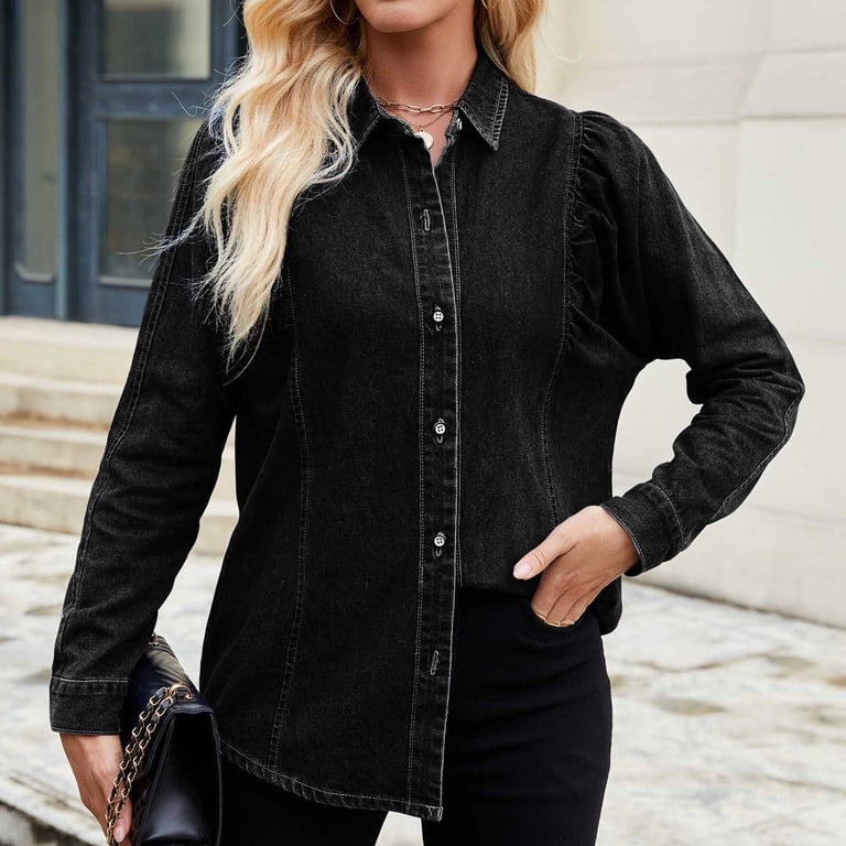 Chemise à Carreaux Noël Bill Blass Pour Femme - Taille L - Bleu Denim - Occasion TB état
