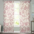 thumbnail image 2 of ERUNPONLY Abstract Spring Floral Sheer Curtains 84 Inch Length 2 Panels Set, Farmhouse Summer Botanical Voile Window Treatment Curtains Sheers Drapes for Bedroom/Living Room/Kitchen 52"x84"x2, 2 of 7