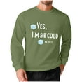 thumbnail image 2 of Yusimy Men's Loose-Fit Letter Print Crew Neck Long Sleeve Casual Tee Fashion Trendy Style, 2 of 5