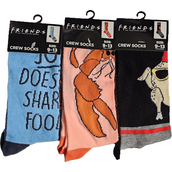 Friends Multicolored Socks, 3 pk. Bundle Crew Socks