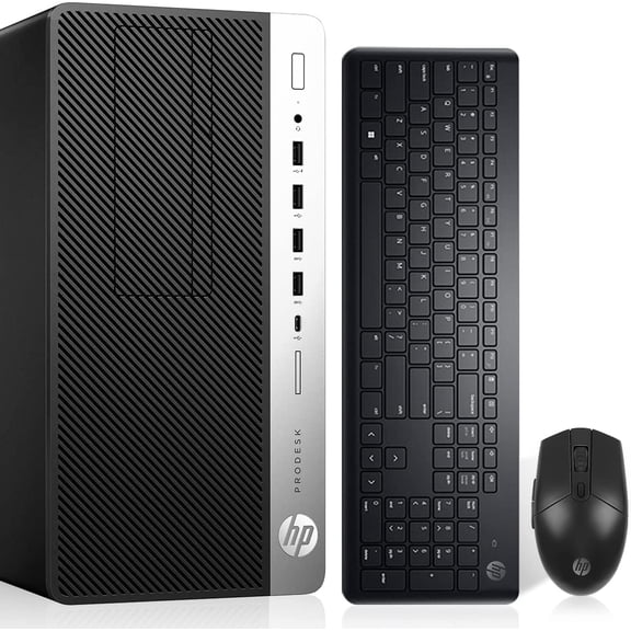 Restored HP PRODESK 600G3 Desktop PC, Core i7-6700 Up to 4.0GHz, 16G RAM, 256G SSD + 1TB HDD, HDMI, Keyboard Mouse, WiFi, BT, Windows 11