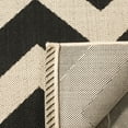 thumbnail image 4 of SAFAVIEH Courtyard Bailey Chevron Indoor/Outdoor Area Rug, Black/Beige, 2' x 3'7", 4 of 7