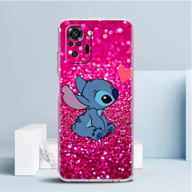 Funda de teléfono para Xiaomi Redmi Note 10, 11 Pro, 9, 9S, 11T, 8, K40, 9C, 11S, 9A, 7, silicona transparente, tpu, Lilo Stitch, azul Koala