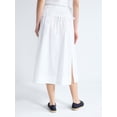 thumbnail image 3 of Free Assembly Women's and Women's Plus Smocked Drawstring Cotton Maxi Skirt, Sizes XS-4X, 3 of 5