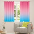 thumbnail image 5 of Hot Pink and Blue Curtains for Bedroom,Rainbow Ombre 30%-50% Blackout Curtains Aesthetic Living Room Decor,Gradient Colorful Curtains & Drapes Abstract Window Curtain, 5 of 6