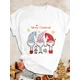 thumbnail image 1 of Camiseta de estilo navideño para mujer, ropa con estampado de dibujos animados, moda para mujer, 1 of 5