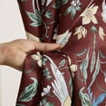 thumbnail image 6 of THD Florencia Floral & Birds Patterned Window Back Tab Rod Pocket Curtains Bedroom - Light Blocking Darkening Window Panels, Set of 2, 6 of 8