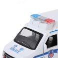 thumbnail image 4 of Model Car Simulation Sound Light Cop Car Toy Emergency Metal Car Open Door Pull Back Forward Gift for Boy, 4 of 4