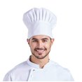 thumbnail image 1 of Gorro de chef unisex de alta elasticidad para cocinar, hacer pasteles, restaurante, panadero, disfraz, 1 of 4