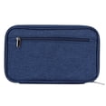 thumbnail image 3 of Cartera para pasaporte, impermeable, a prueba de polvo, para viaje, organizador de tarjetas de crédito, bolso de mano, azul marino, talla S, 3 of 14