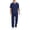 Navy #1, variant on Men's Medical Scrubs Set Short Sleeve V Neck Scrubs Top and Wide Leg Jogger Pants Comfort Wrinkle-Resist 2 Pieces Outfit, L