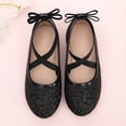 thumbnail image 5 of newwalpole Mary Jane Flats for Toddler Girls Little Kids Glittery Dress Princess Wedding Ballet Shoes Black for Size 11, 5 of 7