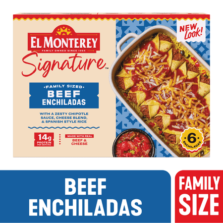 El Monterey Signature Family Size Beef Enchiladas 6 ct, 30 oz (Frozen)