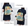 thumbnail image 4 of FORMRS Women's Travel Backpack Purse Anti-Theft Hidden Pockets Casual Shoulder Bag, Retro Beige Rainbow, 4 of 7