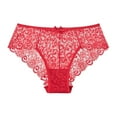 thumbnail image 5 of B91xZ Culotte Bikini en Coton pour Femmes, Extensible, Rouge, 5 of 5